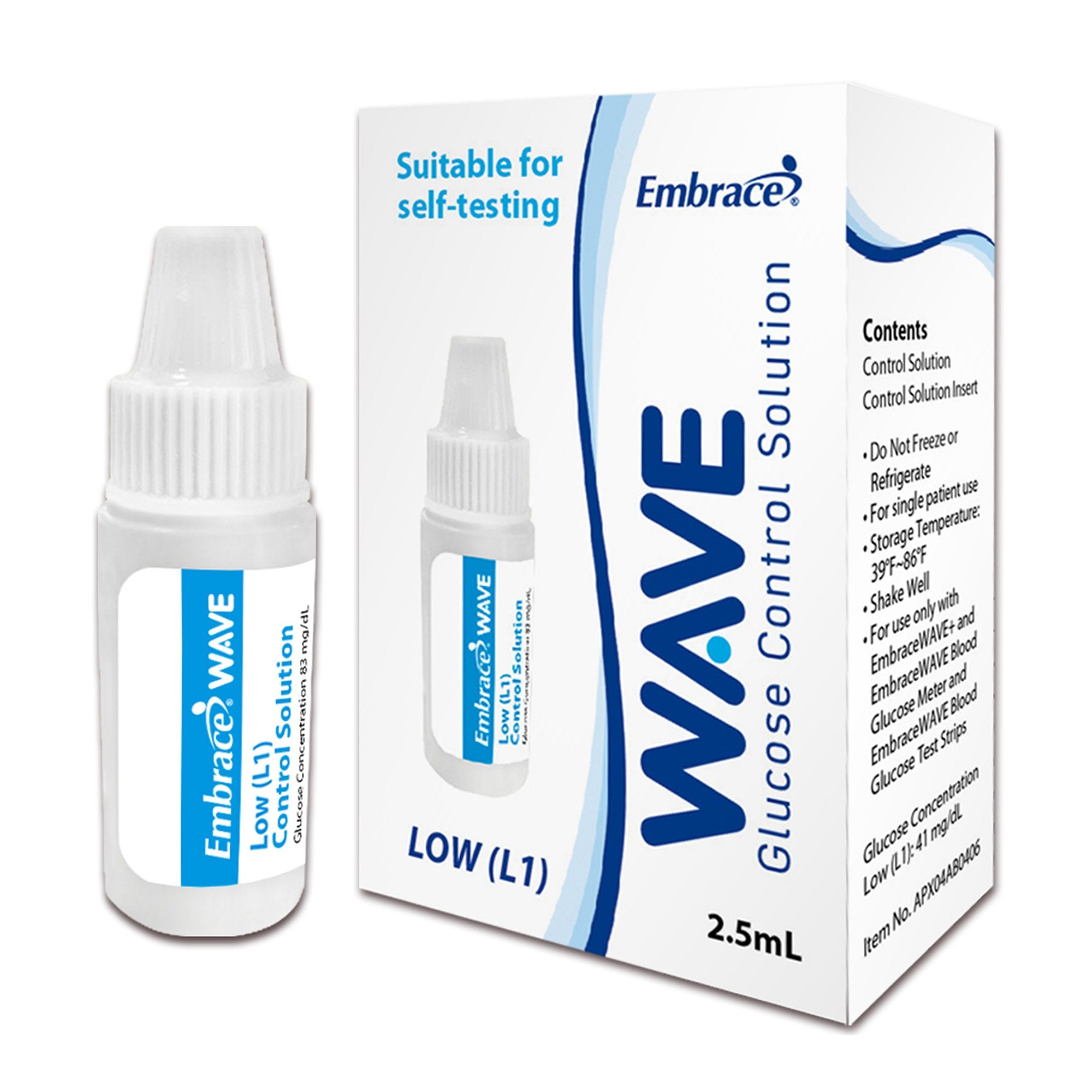 Omnis Health - Blood Glucose Control Solution Embrace® WAVE 2.5 mL Level 1 [1/EA]