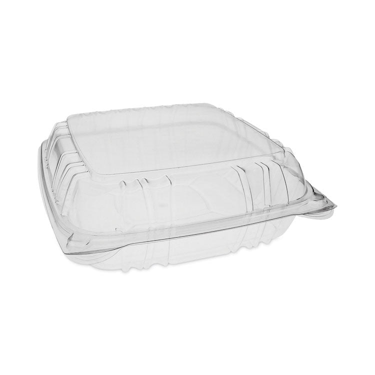 Pactiv Evergreen - SENSATION SmartLock Hinged Lid Container, 9.21 x 8.87 x 3.07, Clear, Plastic, 200/Carton