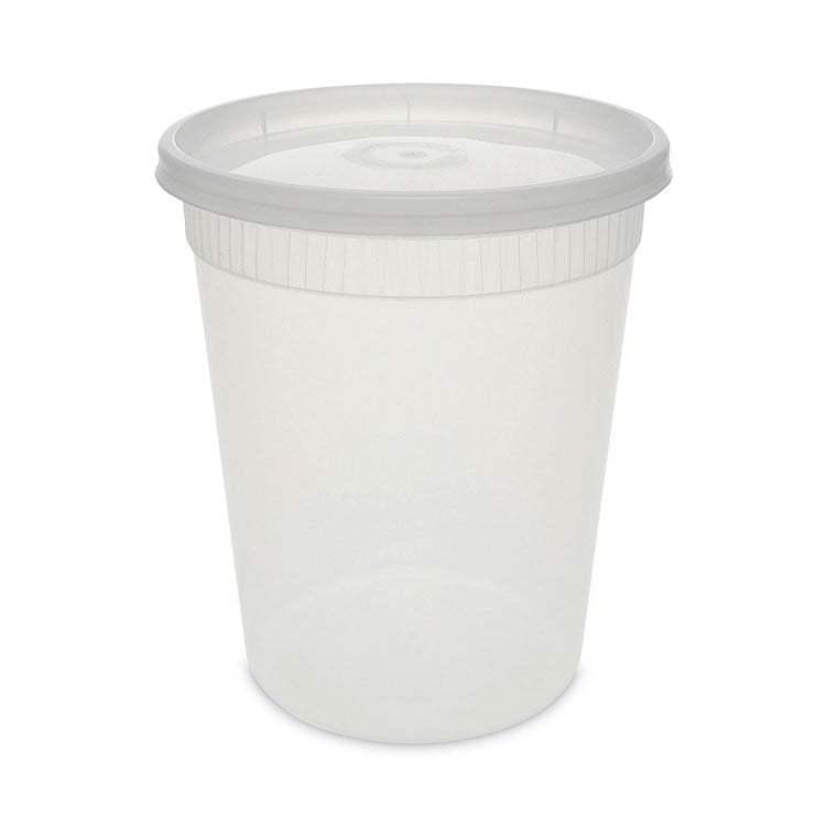 Pactiv Evergreen - Newspring DELItainer Microwavable Container, 32 oz, 4 .55 Diameter x 5.55 h, Clear, Plastic, 240/Carton