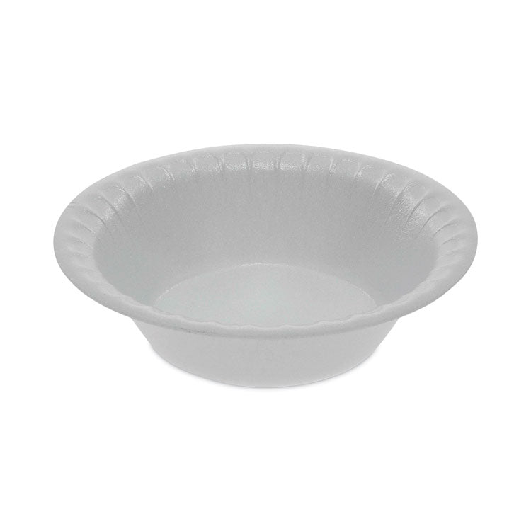 Pactiv Evergreen - Placesetter Satin Non-Laminated Foam Dinnerware, Bowl, 5 oz, 4.5" dia, White, 1,250/Carton