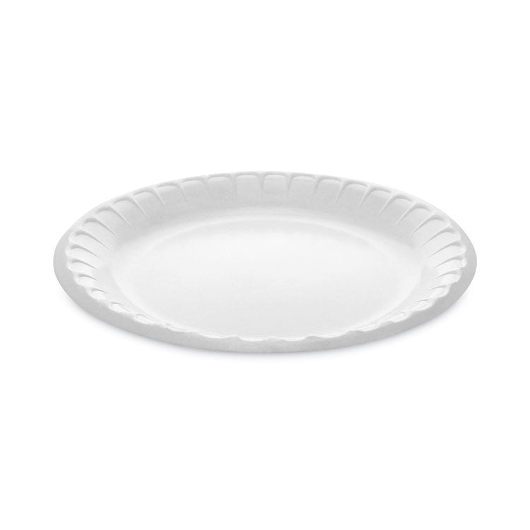 Pactiv Evergreen - Placesetter Deluxe Laminated Foam Dinnerware, Plate, 8.88" dia, White, 500/Carton