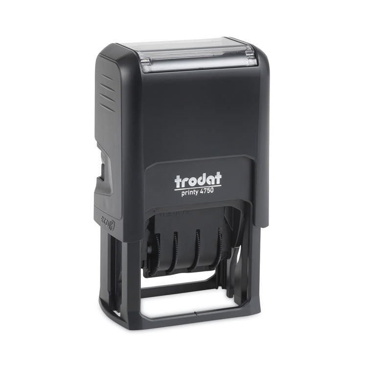 Trodat - Printy Economy 5-in-1 Date Stamp, Self-Inking, 1.63" x 1", Blue/Red (9438342)
