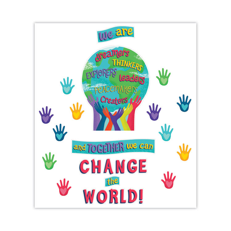 Carson-Dellosa Education - Motivational Bulletin Board Set, One World, 47 Pieces