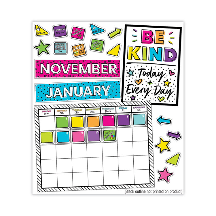 Carson-Dellosa Education - Calendar Bulletin Board Set, Kind Vibes, 129 Pieces