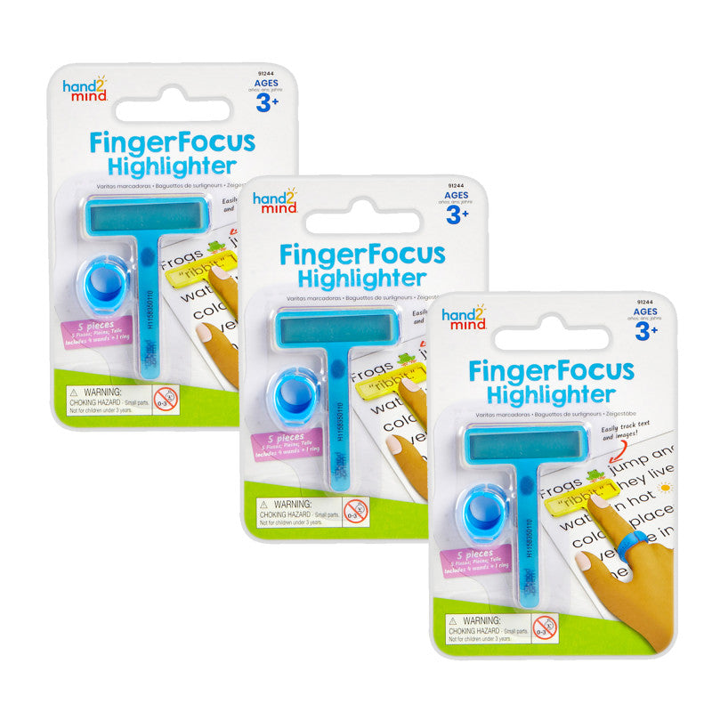HAND2MIND - FingerFocus® Highlighter Set, 3 Sets