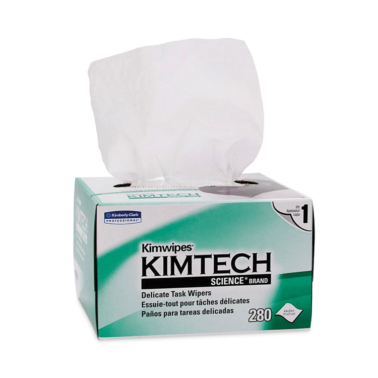 Kimtech - Kimwipes, Delicate Task Wipers, 1-Ply, 4.4 x 8.4, 286/Box, 60 Boxes/Carton