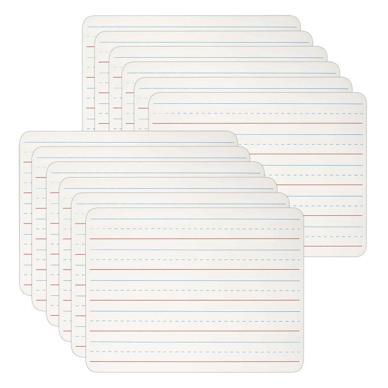 CHARLES LEONARD - Dry Erase Lap Board, 1-Sided Lined, 9" x 12", Pack of 12