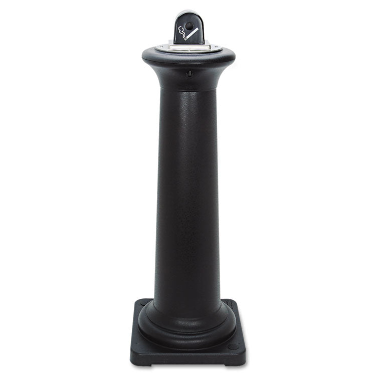 Rubbermaid Commercial - GroundsKeeper Tuscan Receptacle, 22.05 gal, 13 dia x 38.38h, Black
