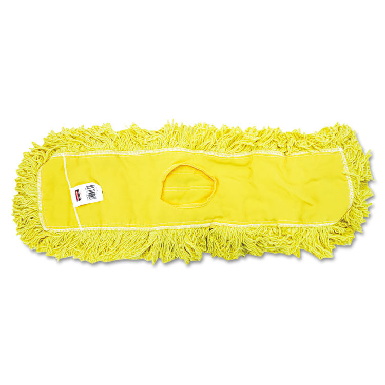 Rubbermaid Commercial - Trapper Commercial Dust Mop, Looped-end Launderable, 5" x 24", Yellow