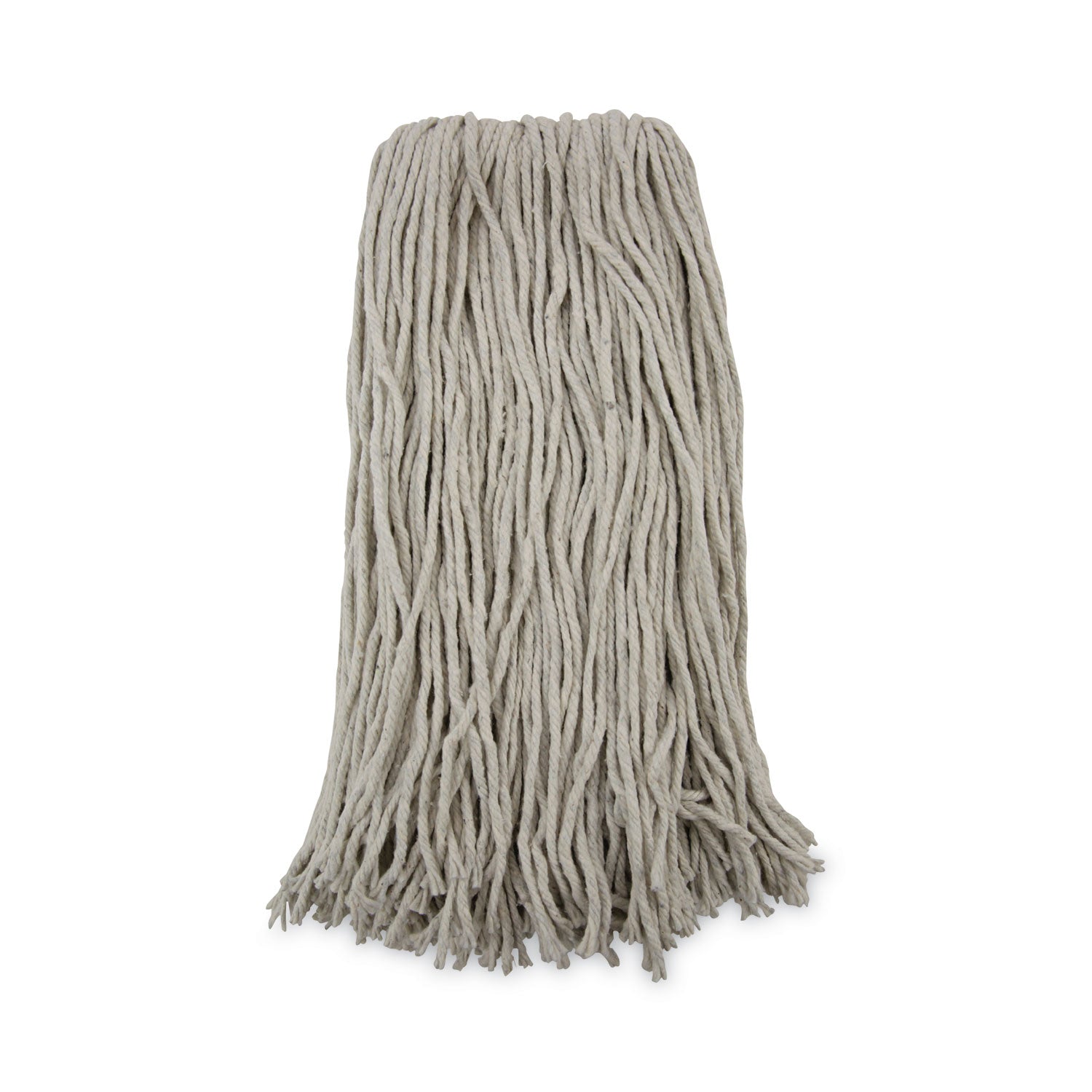 Premium Cut-End Wet Mop Heads, Cotton, 20 oz, White, 12/Carton