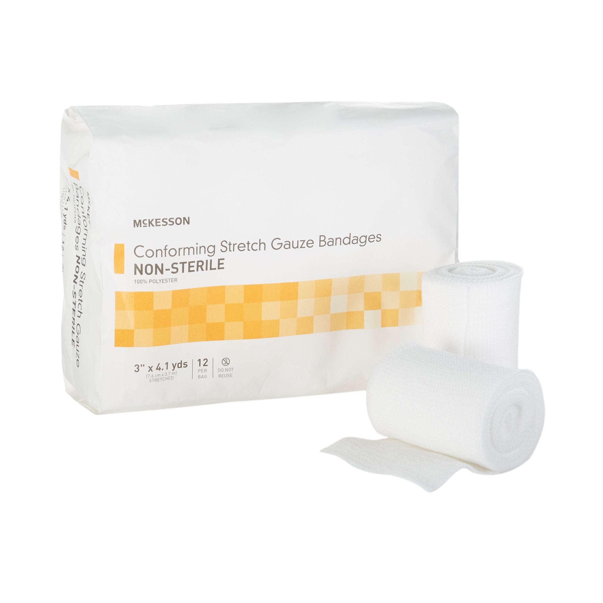 McKesson Brand - Conforming Bandage McKesson 3 Inch X 4-1/10 Yard NonSterile 12 per Pack [12/BG]