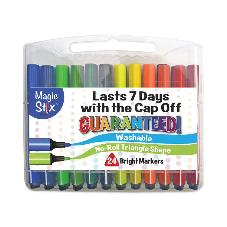 The Pencil Grip - Magic Stix Markers, Medium Bullet Tip, Assorted Colors, 24/Pack