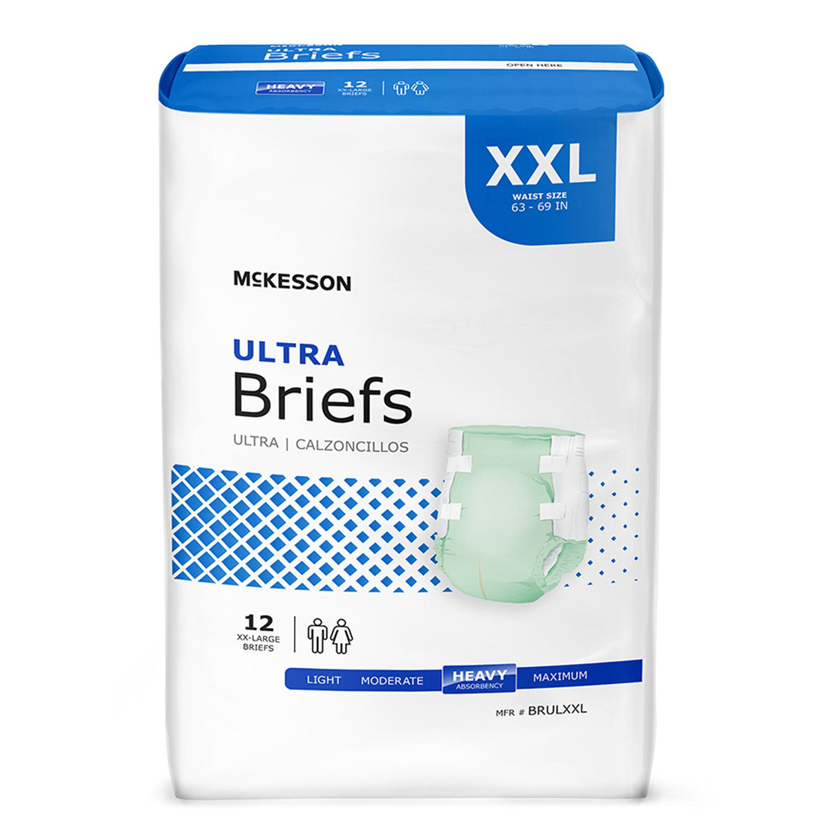 McKesson Brand - Unisex Adult Incontinence Brief McKesson Ultra 2X-Large Disposable Heavy Absorbency [1/BG]