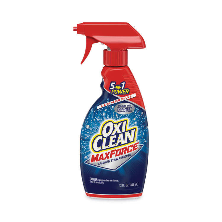 OxiClean - Max Force Stain Remover, 12 oz Spray Bottle, 12/Carton