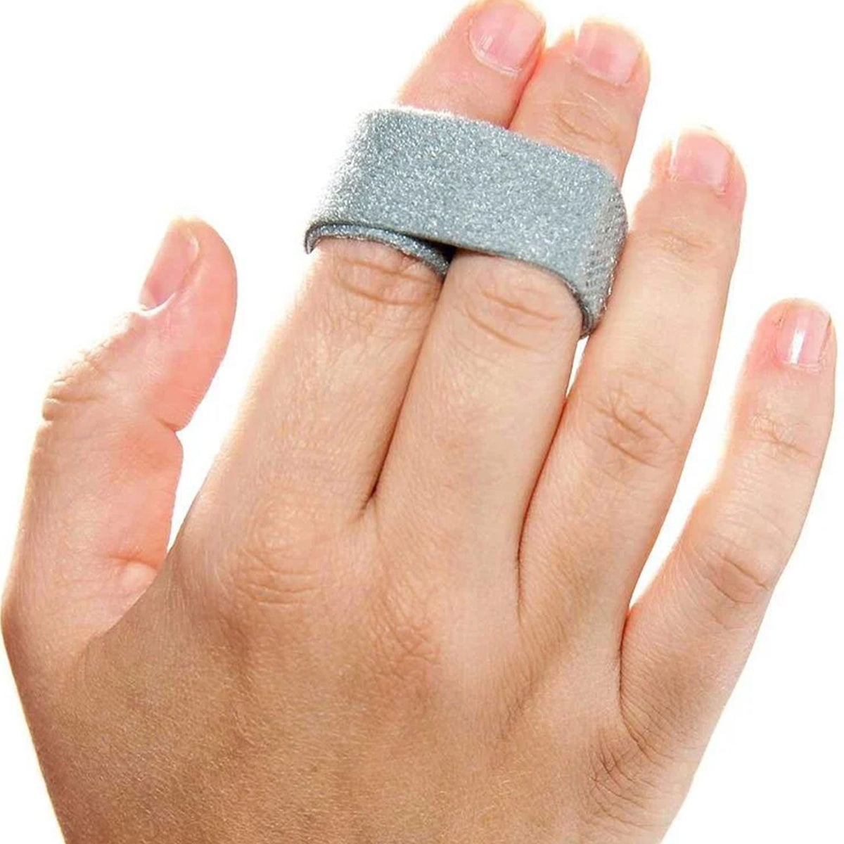 3 Point Products - Finger Wrap Splint 3pp® Buddy Loops® Adult One Size Fits Most Hook and Loop Strap Closure Finger Gray [25/BX]