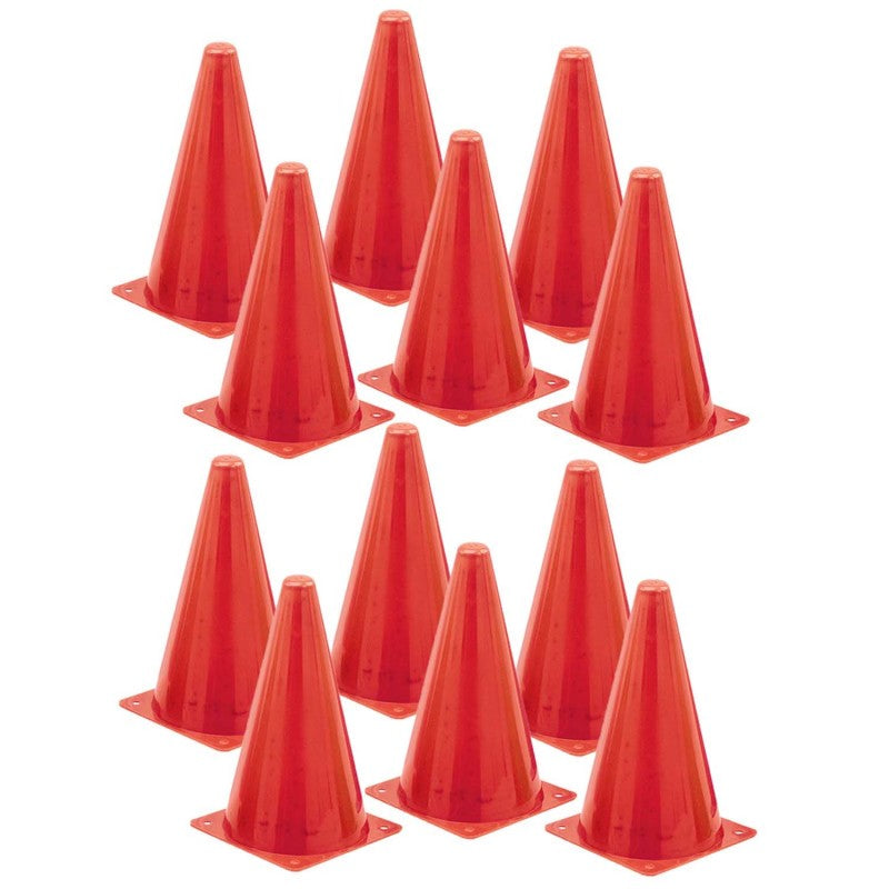 CHAMPION SPORTS - Hi-Visibility 9" Safety Cone, Pack of 12