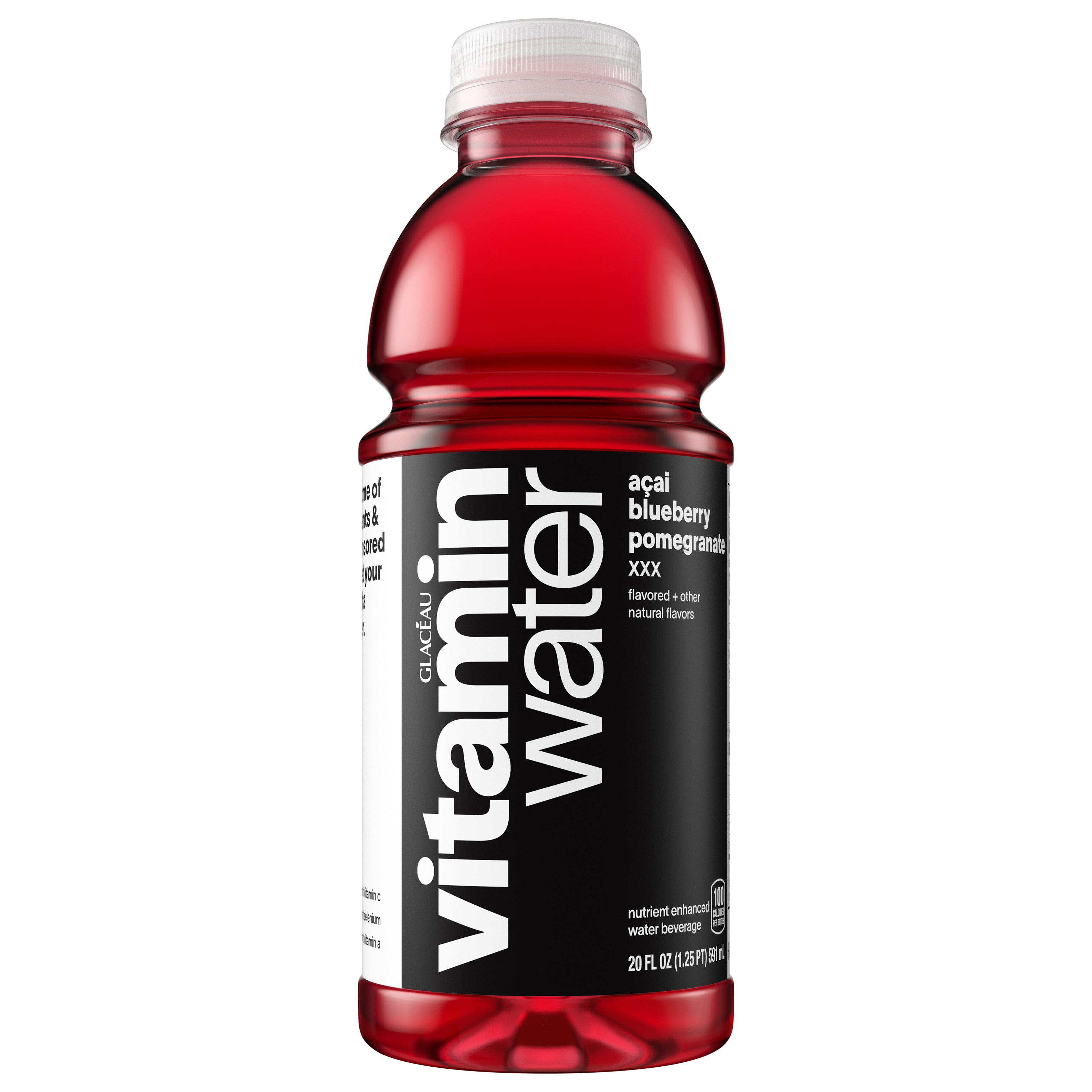 vitaminwater xxx, electrolyte enhanced water w/ vitamins, açai-blueberry-pomegranate drink, 20 fl oz - Case of 12