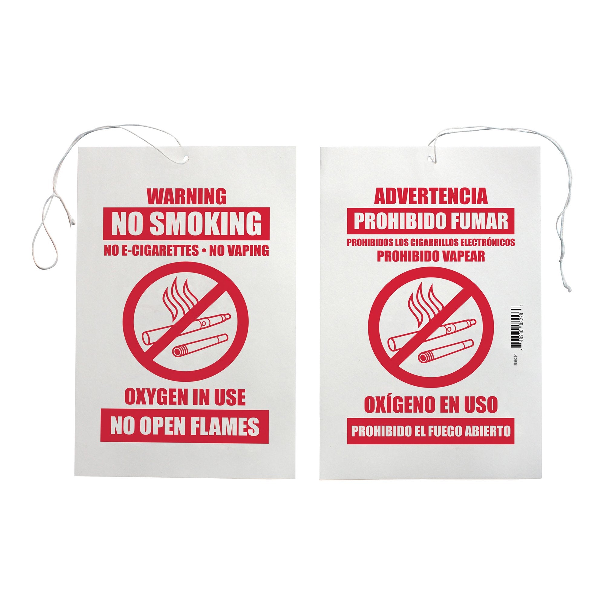Sunset Healthcare - Door / Wall Sign Caution Sunset Warning No Smoking Oxygen in Use [50/PK]