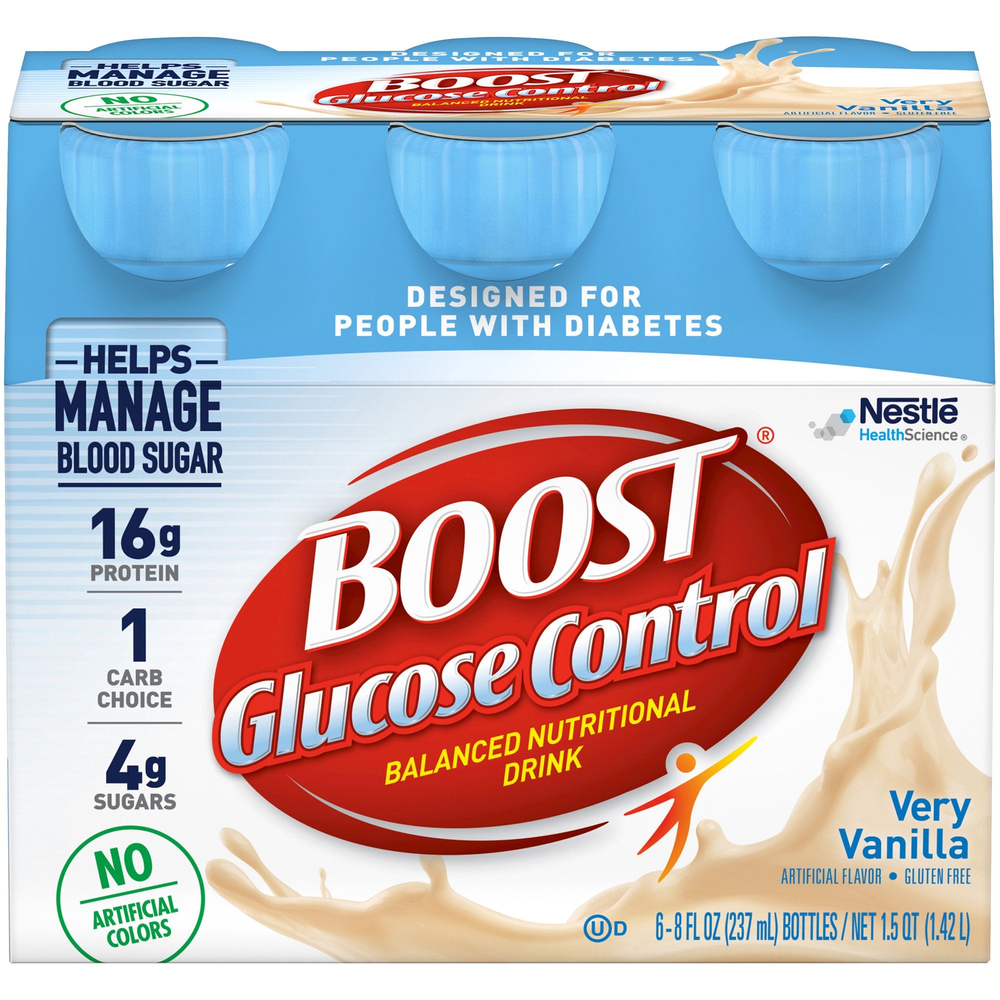 Nestle Healthcare Nutrition - Oral Supplement Boost Glucose Control® Very Vanilla Flavor Liquid 8 oz. Bottle [6/PK]