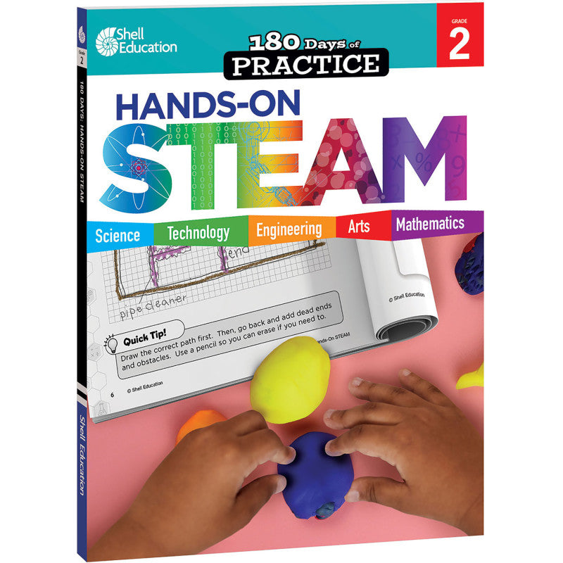 SHELL EDUCATION - 180 Days: Hands-On STEAM, Grade 2