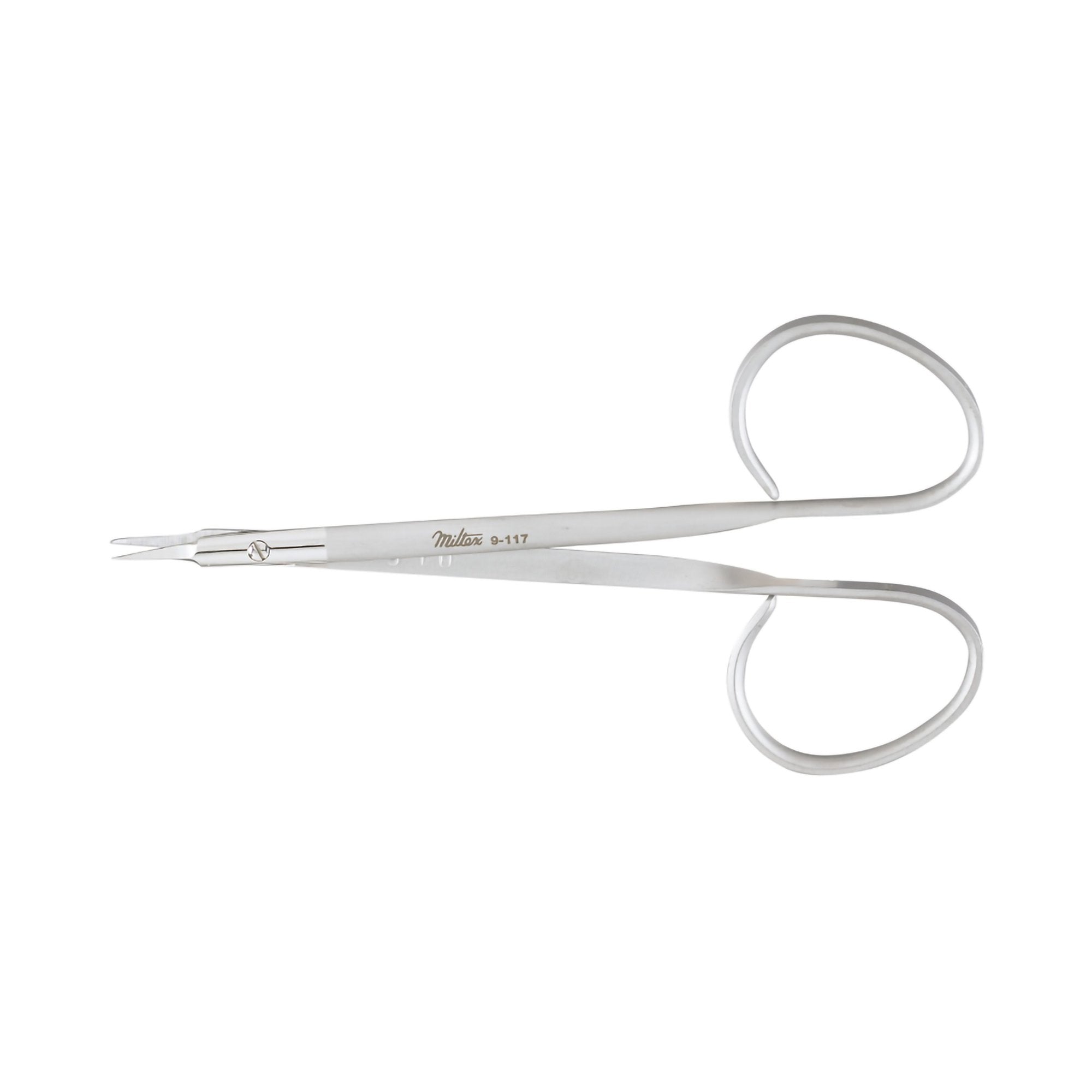 Integra Lifesciences - Stitch Scissors Miltex® 4-7/8 Inch Length OR Grade German Stainless Steel NonSterile Ribbon Style Finger Ring Handle Curved Sharp Tip / Sharp Tip [1/EA]