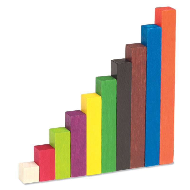 LEARNING RESOURCES - Cuisenaire® Rods Small Group Set, Wood, Set of 155