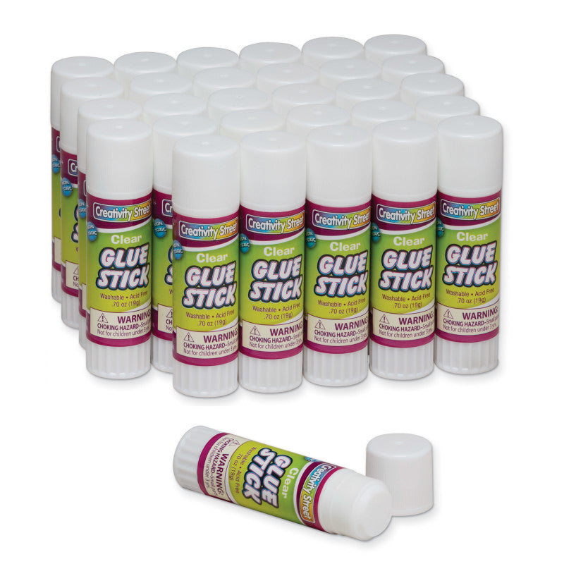 CREATIVITY STREET - Glue Sticks, Clear, 0.70 oz., 30 Count