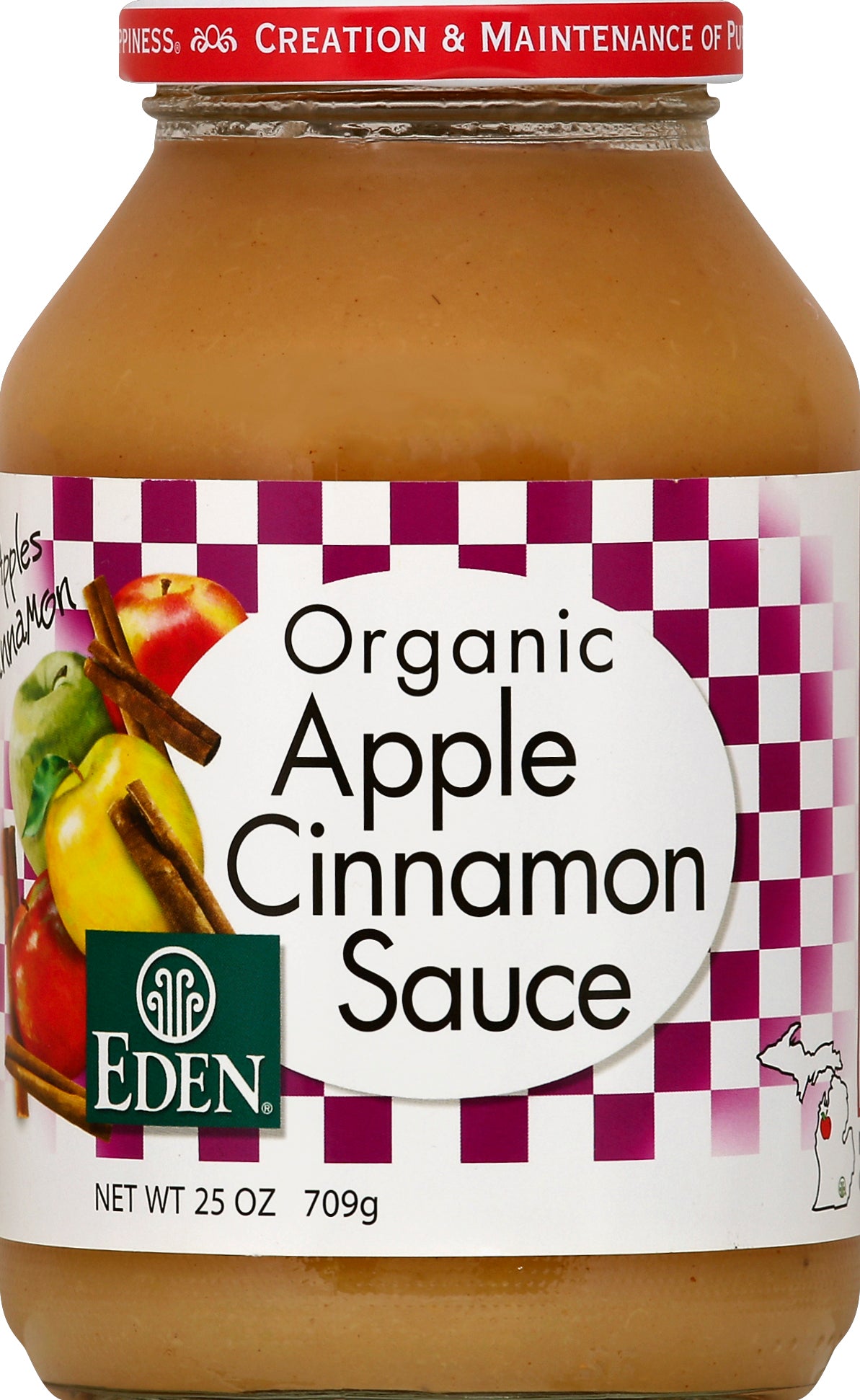 Eden Apple Cinnamon Sauce 25 oz - Case of 12