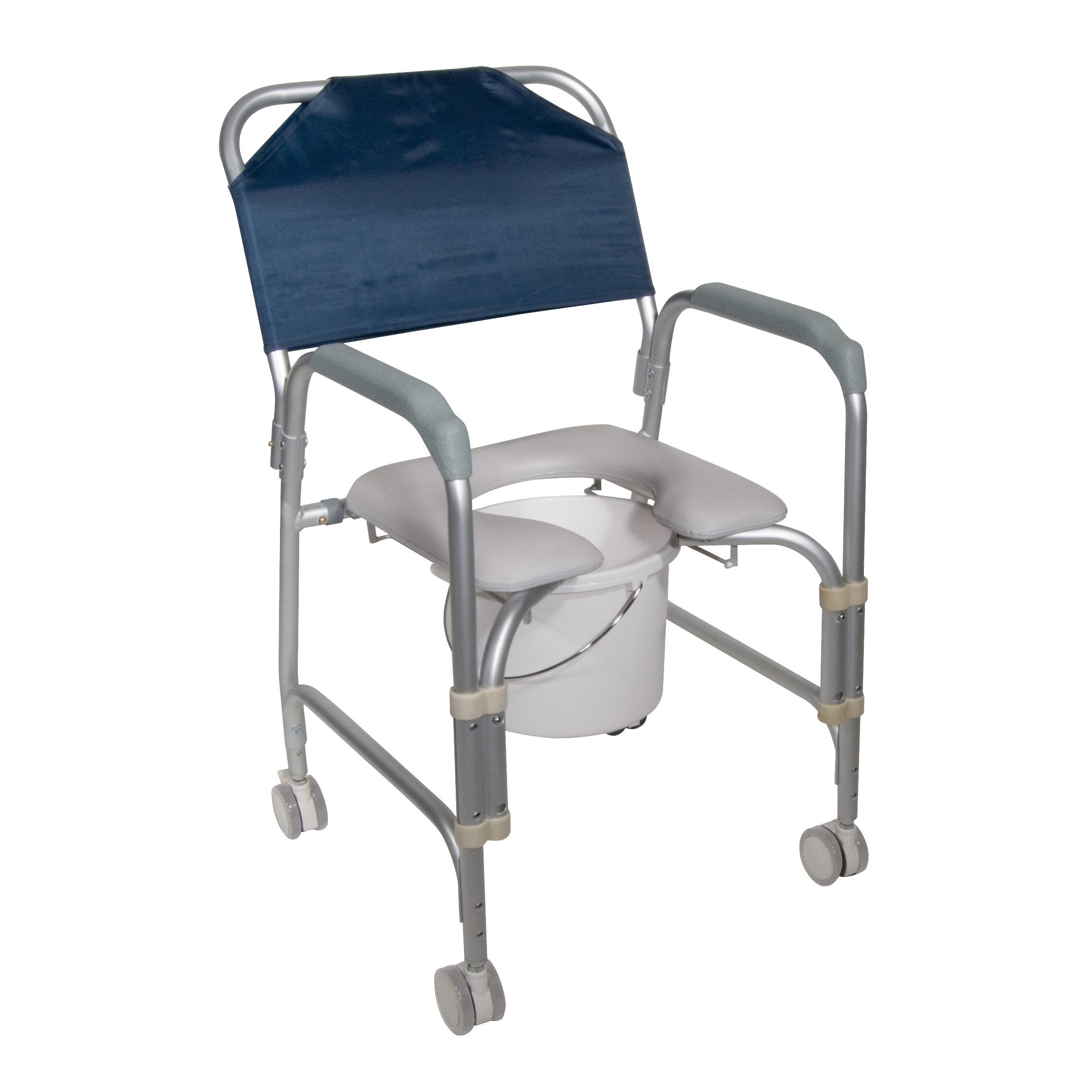 Drive Medical - Commode / Shower Chair drive™ Fixed Arms Aluminum Frame Removable Backrest 16 Inch Seat Width 300 lbs. Weight Capacity [1/EA]