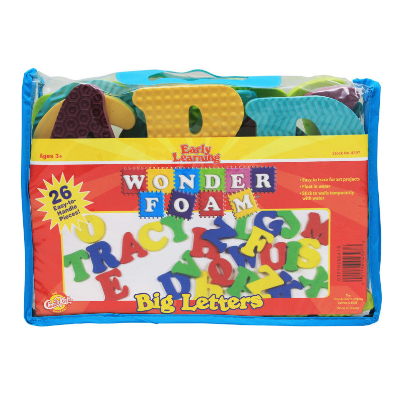 WONDERFOAM - Big Letters, Assorted Colors, Assorted Sizes, 26 Pieces