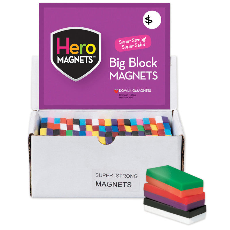 DOWLING MAGNETS - Hero Magnets™ Block Magnets, Display Box of 40