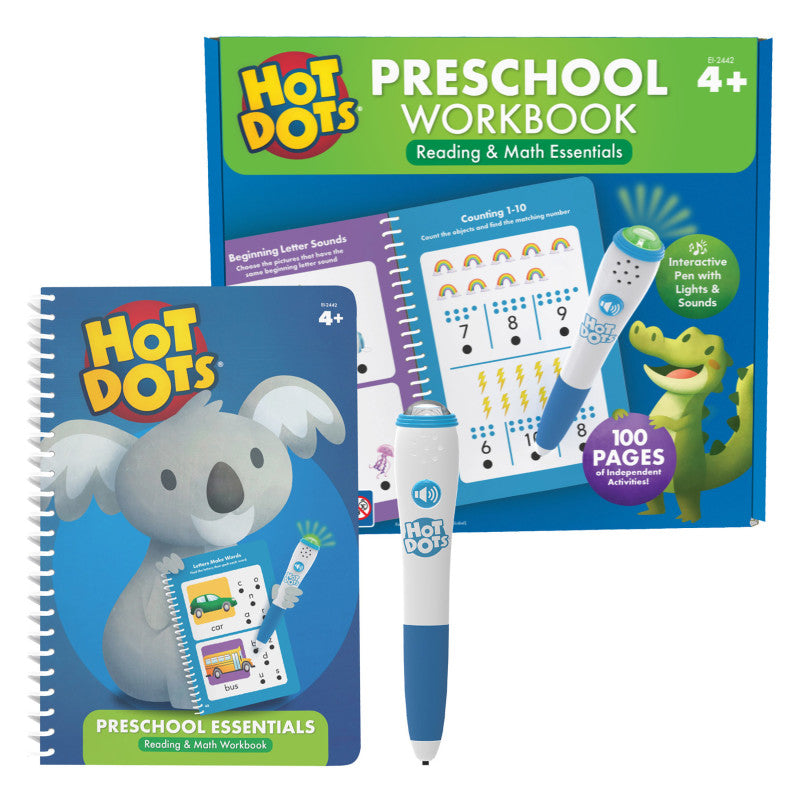 EDUCATIONAL INSIGHTS - Hot Dots® Preschool Essentials Reading & Math Workbook