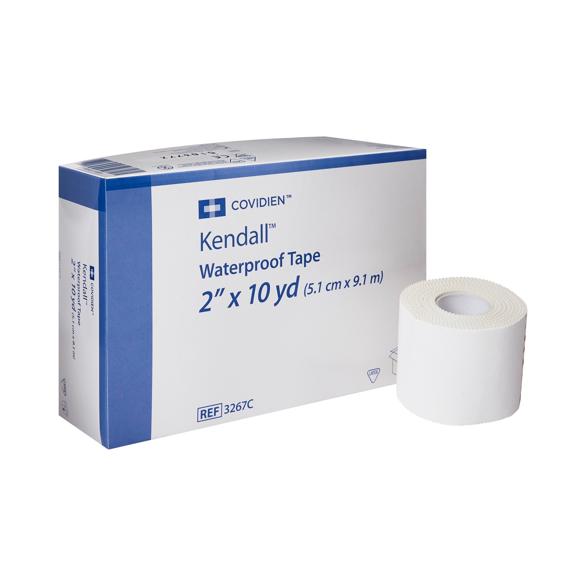 Cardinal - Waterproof Medical Tape Kendall™ White 2 Inch X 10 Yard Cloth NonSterile [6/BX]