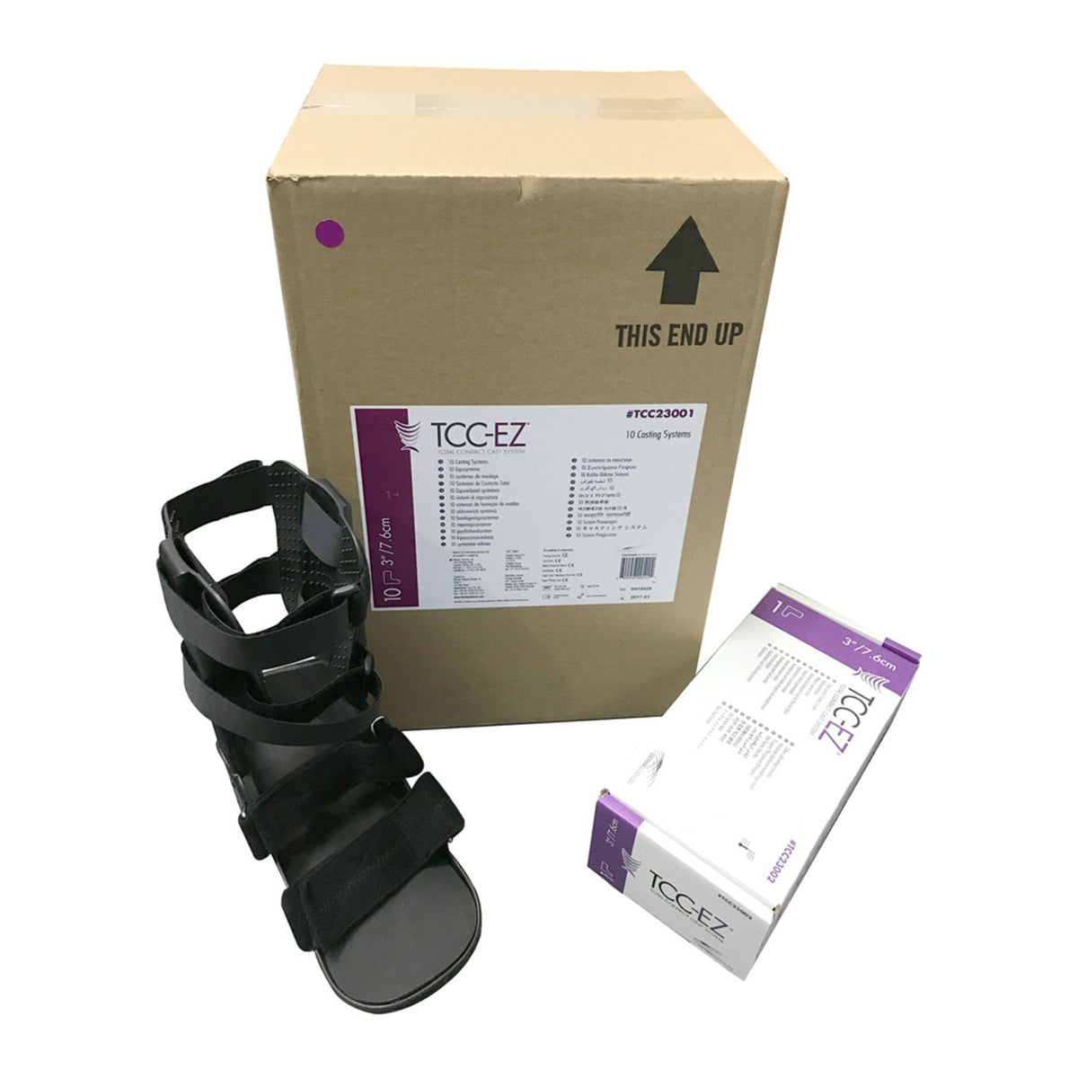 Derma Sciences - Total Contact Cast System Single Kit without Boot TCC-EZ® Acrylic / Cotton / Felt / Fiberglass / Stockinette White [1/EA]