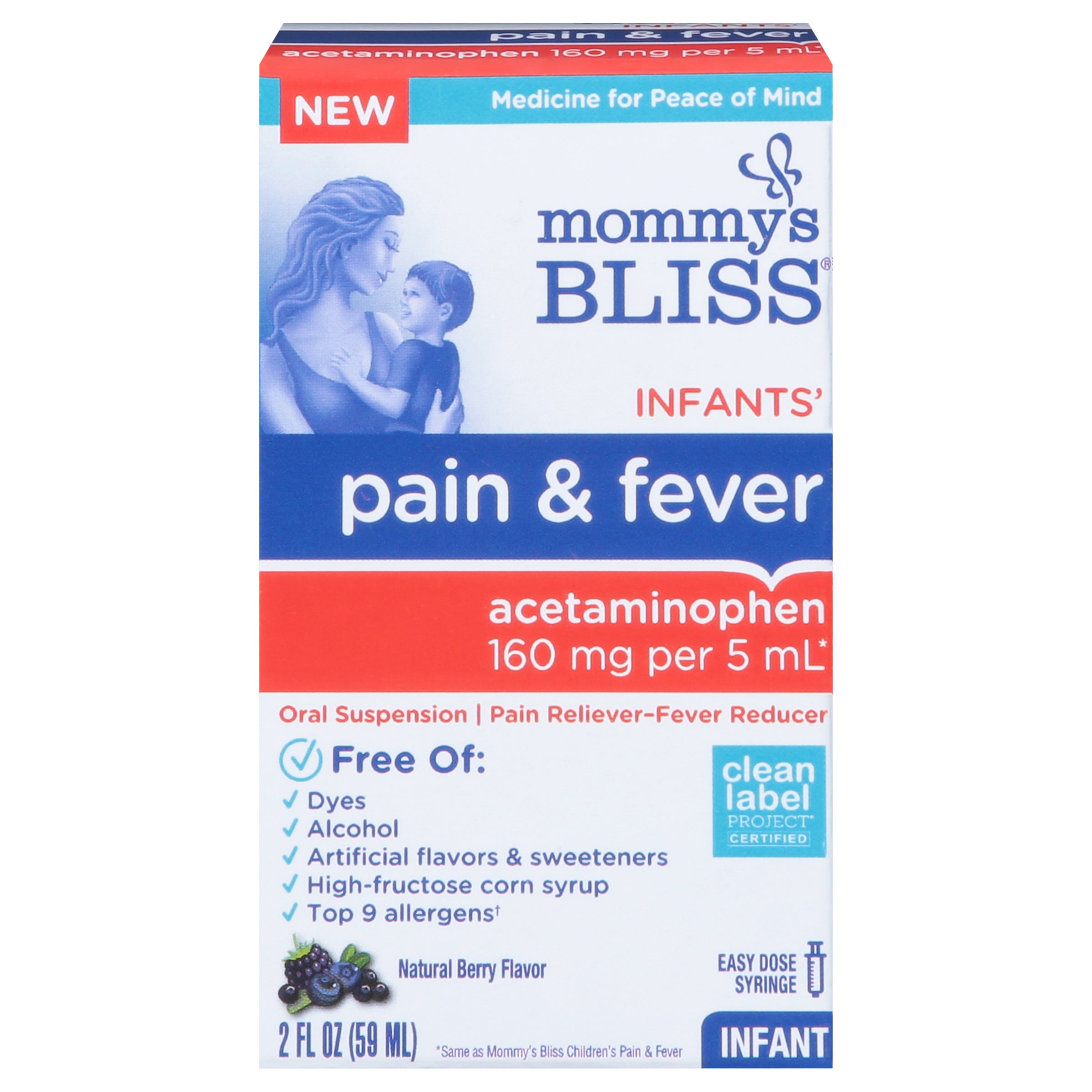 Mommy's Bliss Infant Acetaminophen Pain & Fever 2 fl oz - Case of 1