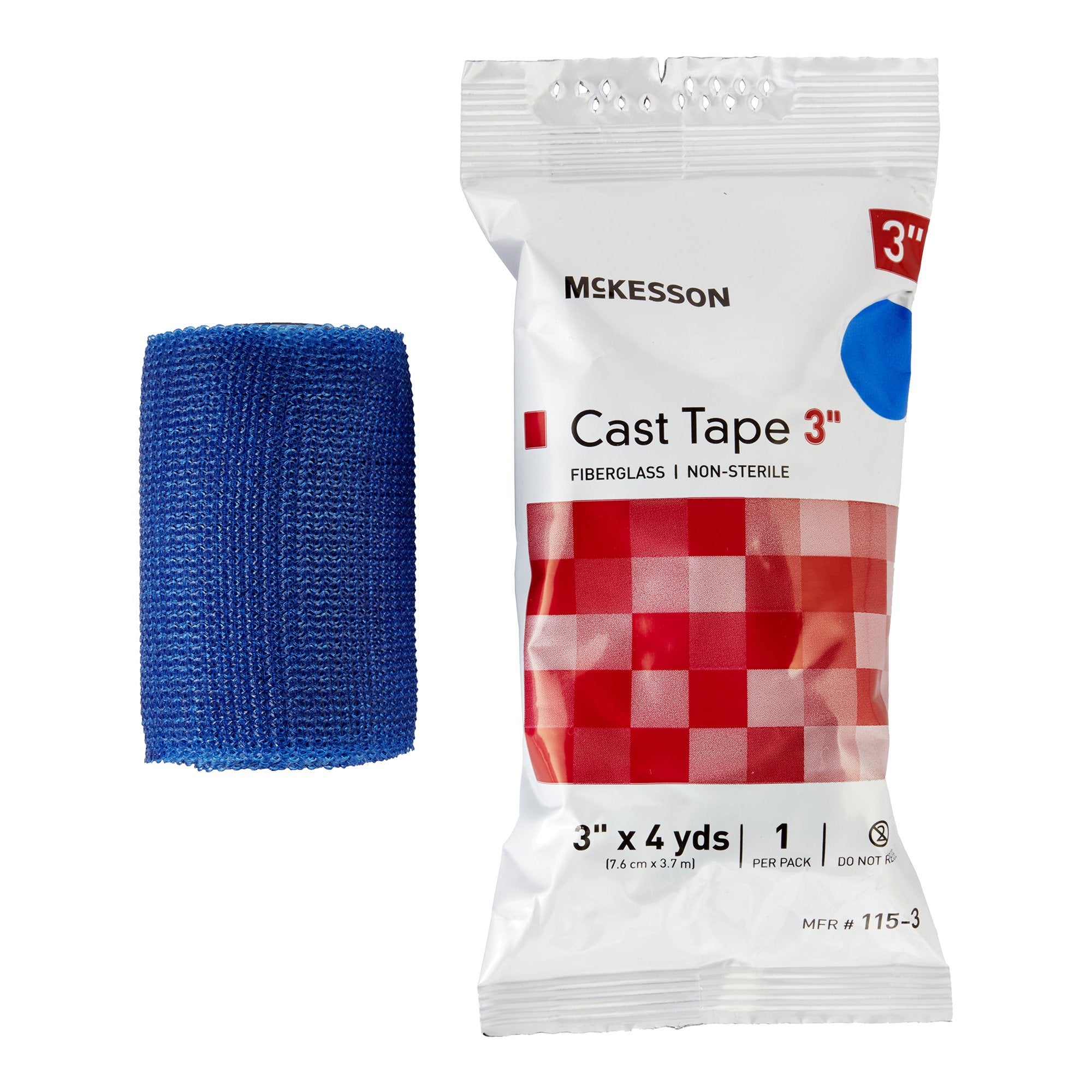 McKesson Brand - Cast Tape McKesson 3 Inch X 12 Foot Fiberglass Blue [10/BX]