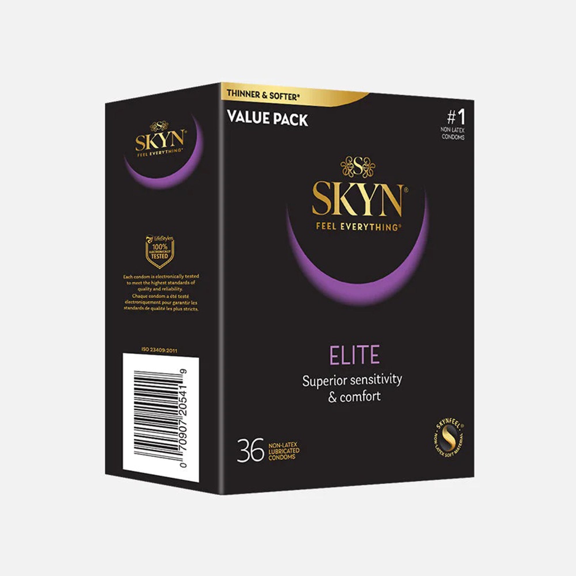 Sxwell USA - Condom SKYN® Elite Lubricated One Size Fits Most 36 Per Box [1/BX]