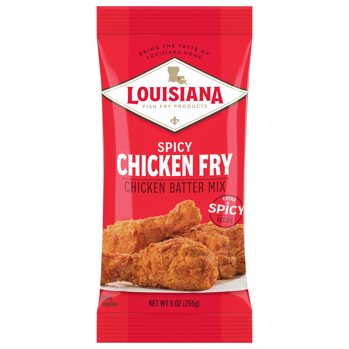 Louisiana Fish Fry Products Chicken Fry Spicy Chicken Batter Mix 9 oz - Case of 12