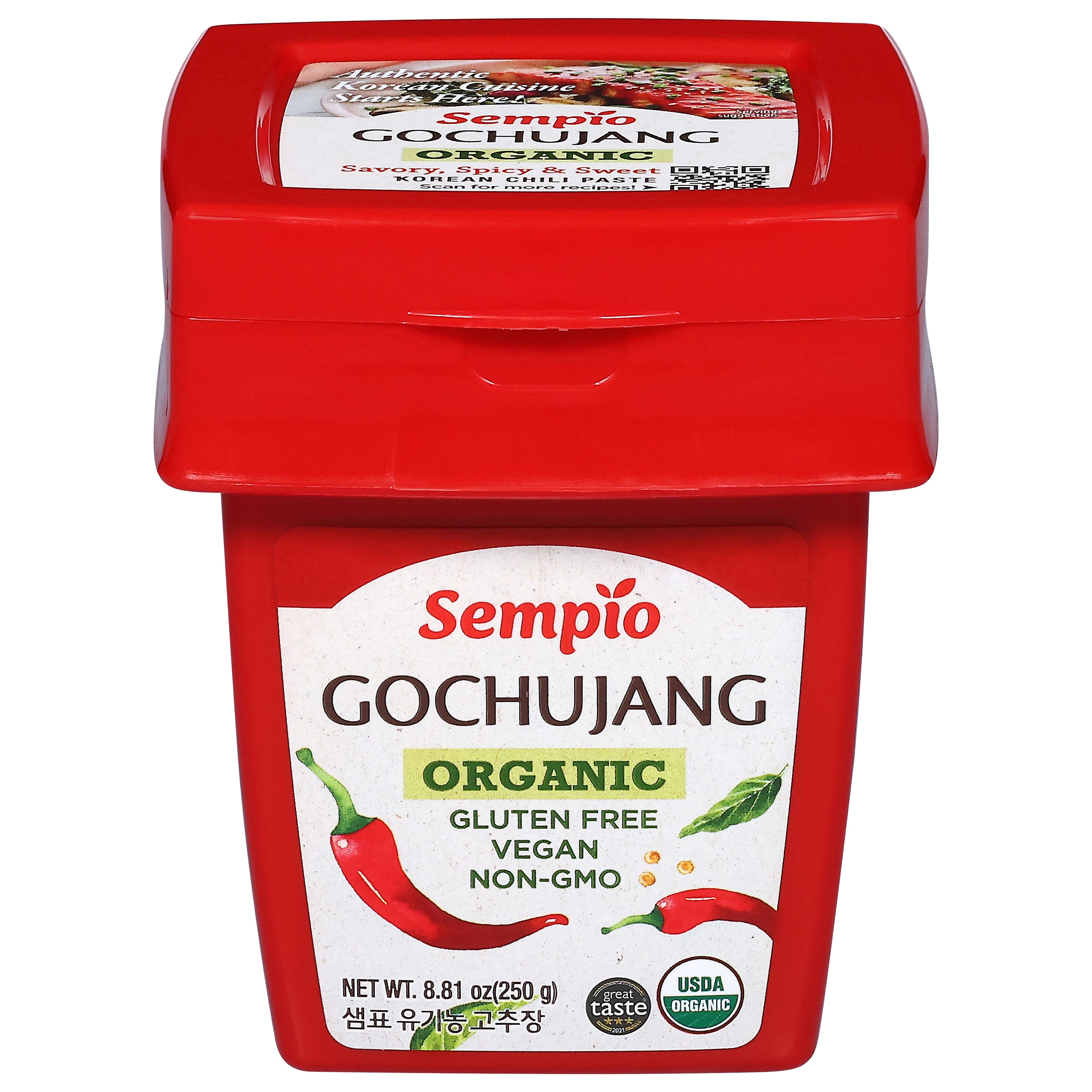 Sempio Organic Gluten Free Vegan Gochujang 8.81 oz - Case of 6