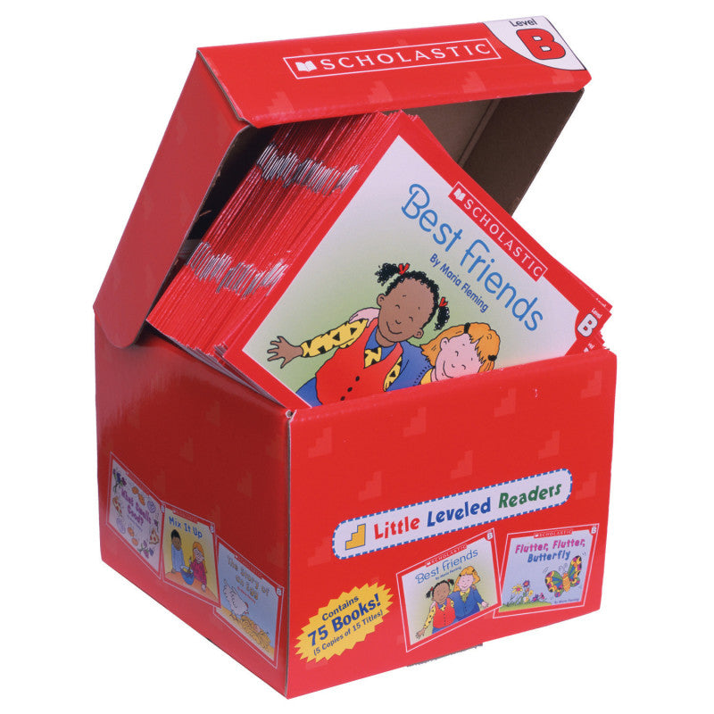 SCHOLASTIC TEACHING SOLUTIONS - Little Leveled Readers Book: Level B Box Set, 5 Copies of 15 Titles
