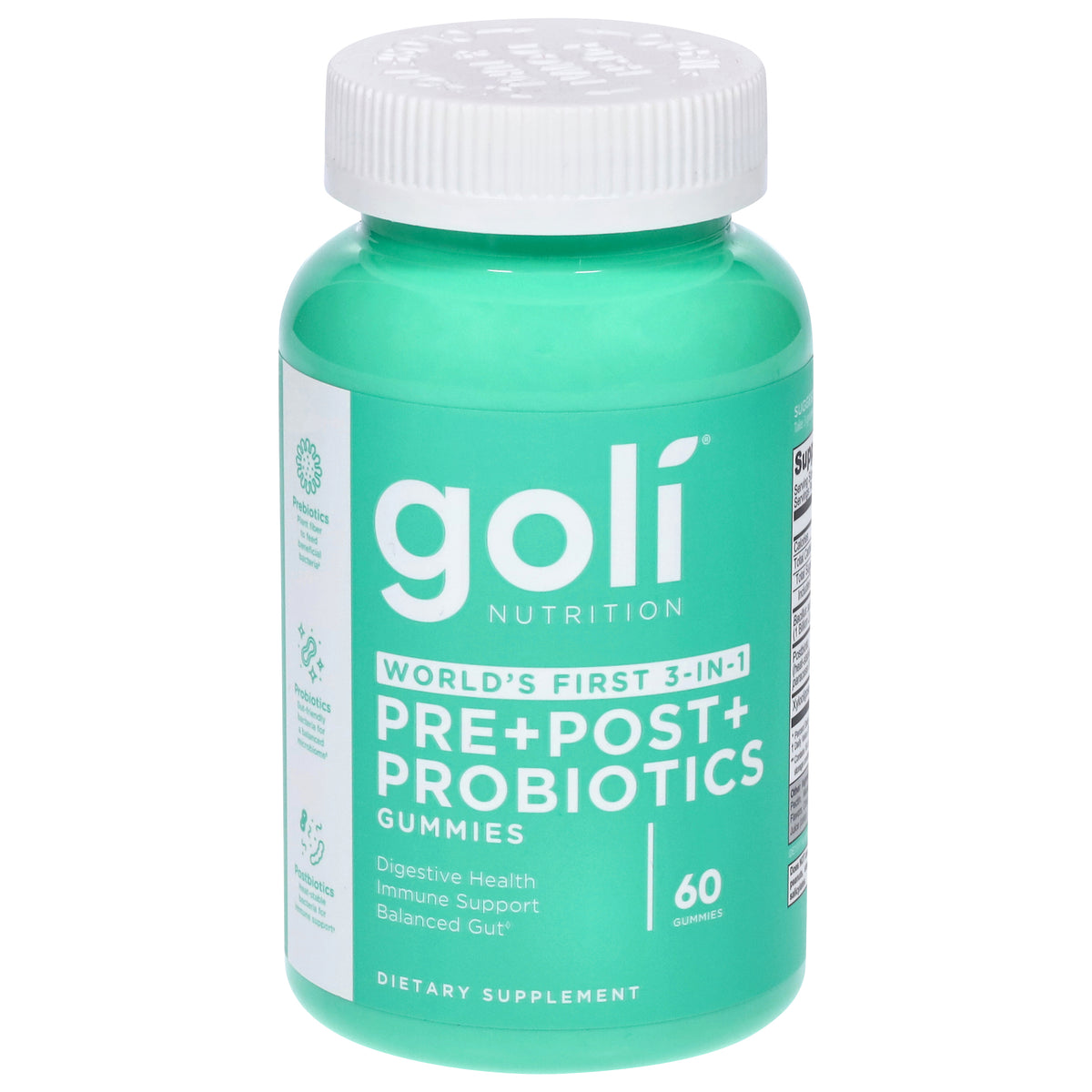 Goli Nutrition World's First 3-in-1 Pre + Post + Probiotics 60 Gummies - Case of 1