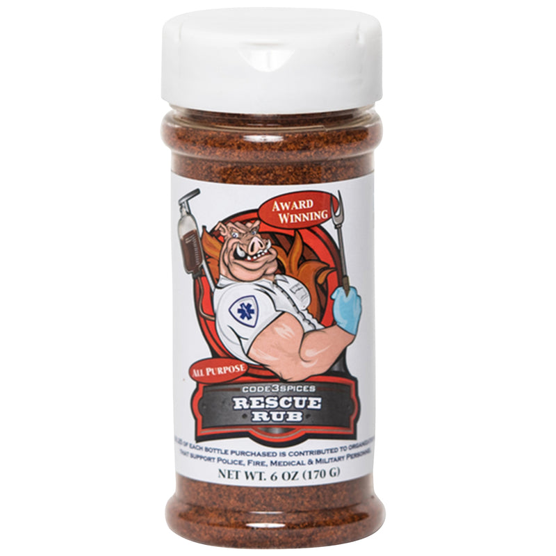 CODE 3 SPICES - Code 3 Spices Rescue Rub All Purpose BBQ Seasoning 6 oz
