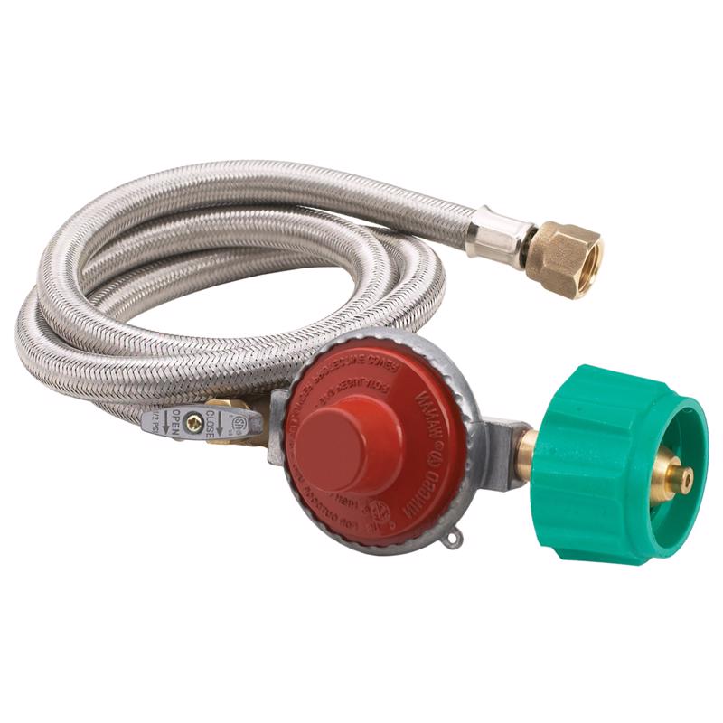 BAYOU CLASSIC - Bayou Classic Plastic/Steel Gas Line Hose and Regulator 48 in. L