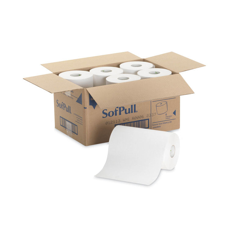 Georgia Pacific Professional - Hardwound Paper Towel Roll, Nonperforated, 9" x 400 ft, White, 6 Rolls/Carton