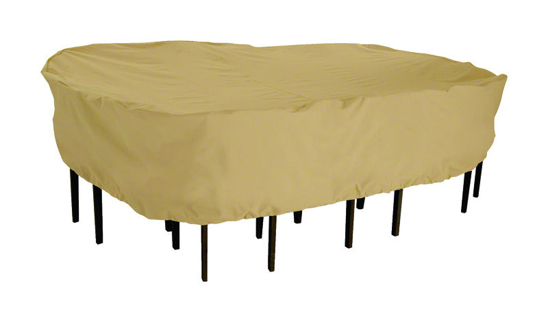 CLASSIC ACCESSORIES - Classic Accessories Terrazzo 23 in. H X 82 in. W X 106 in. L Brown Polyester Dining Set Cover