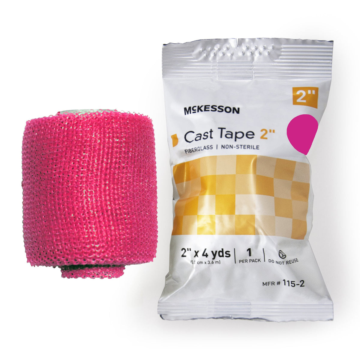 McKesson Brand - Cast Tape McKesson 2 Inch X 12 Foot Fiberglass Pink [10/BX]