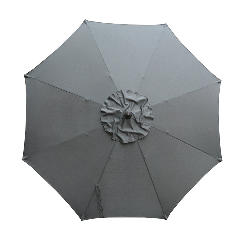 LIVING ACCENTS - Living Accents 9 ft. Tiltable Gray Market Umbrella
