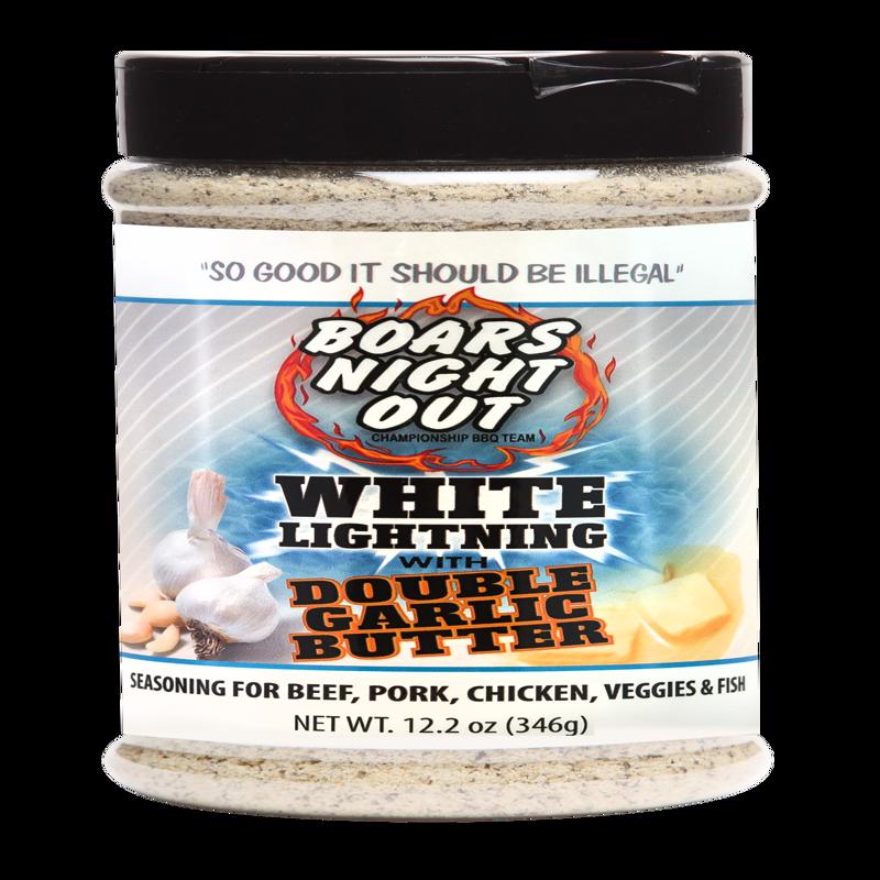 BOARS NIGHT OUT - Boars Night Out White Lightning with Butter and Garlic BBQ Seasoning 12.2 oz