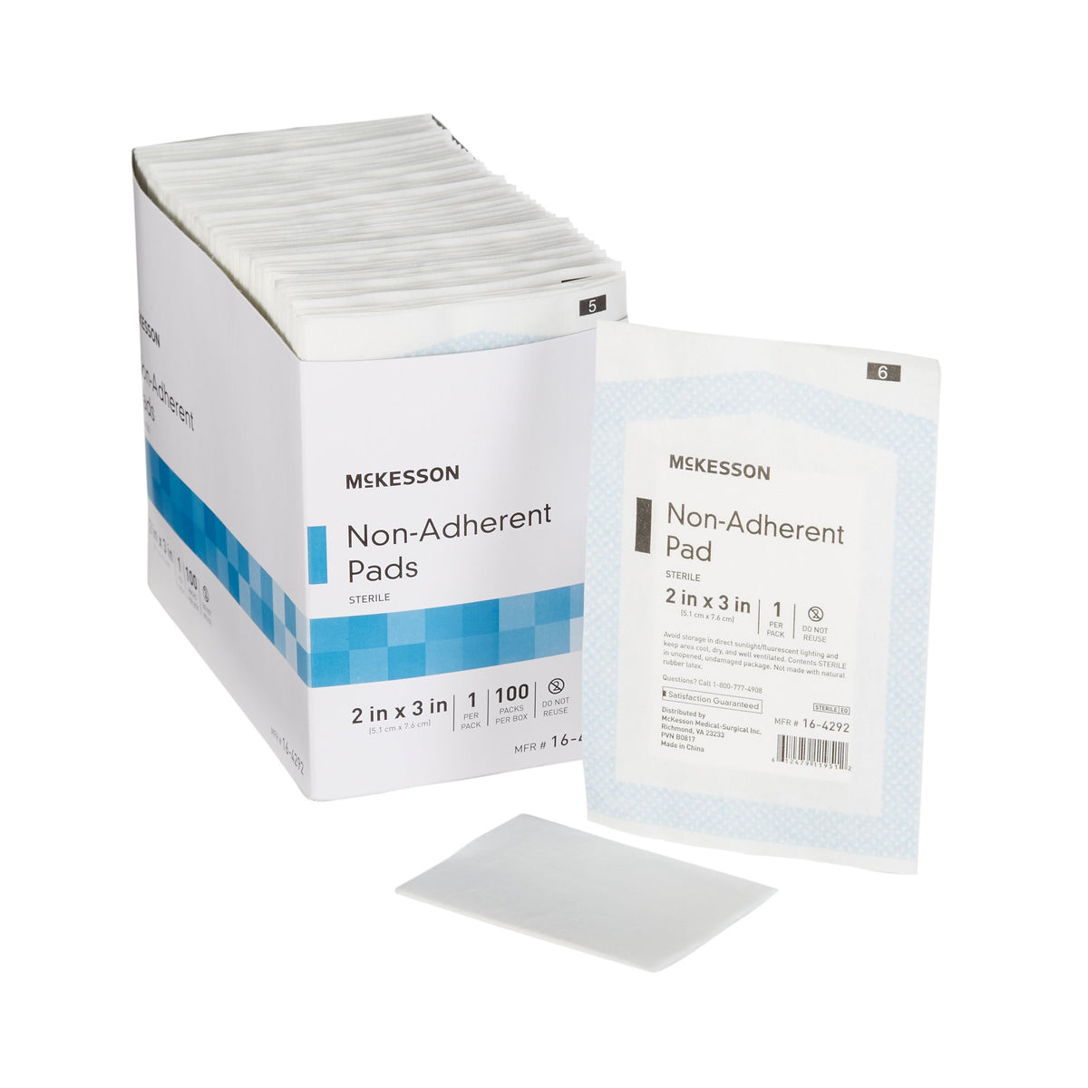 McKesson Brand - Non-Adherent Dressing McKesson 2 X 3 Inch Sterile 100 per Pack [100/BX]