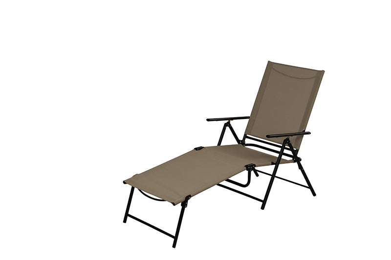 LIVING ACCENTS - Living Accents Black Steel Frame Sling Lounge Chair